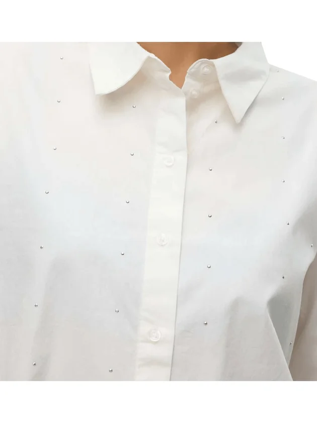 Charlotte Stud LS Shirt Wvn Ga