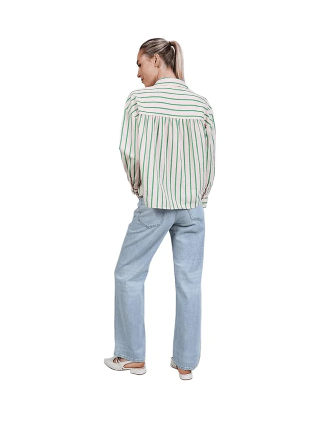 Javia Ls Stripe Shirt Wvn