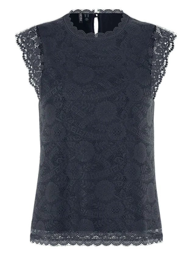 Colline Sl Lace Top Wvn Noos