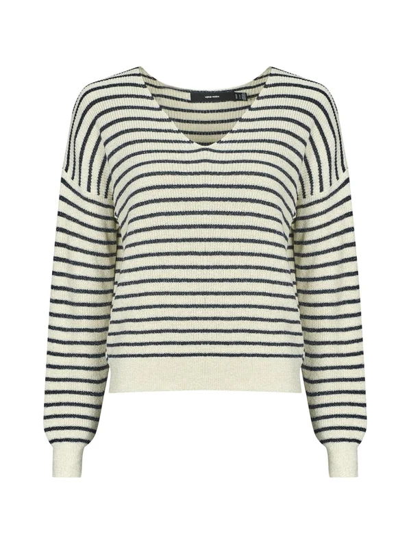 Sun Shine Stripe LS V Neck