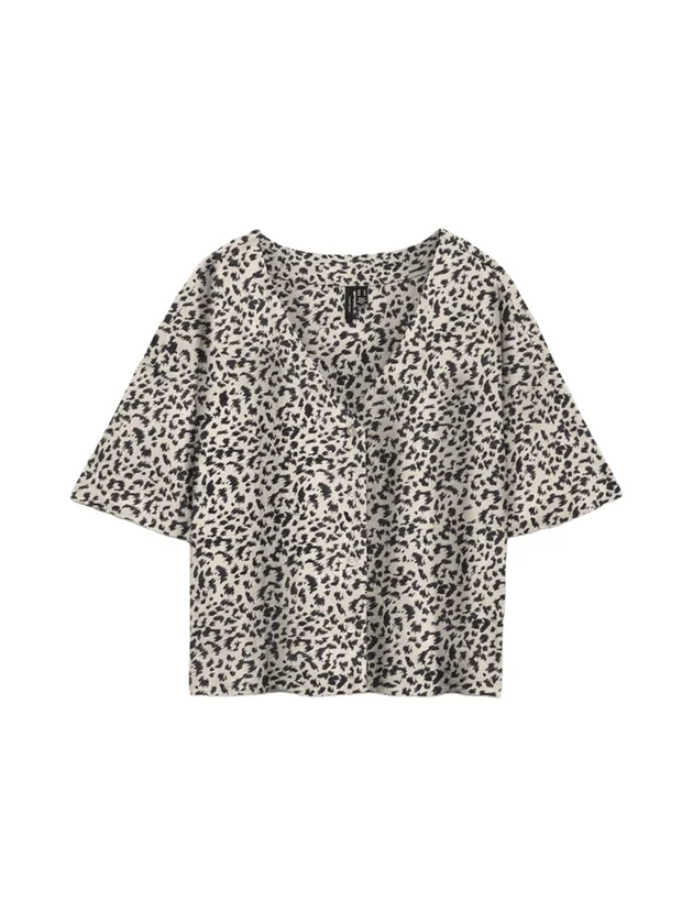 Mymo Lin 2/4 V Neck Shirt Wvn Noos