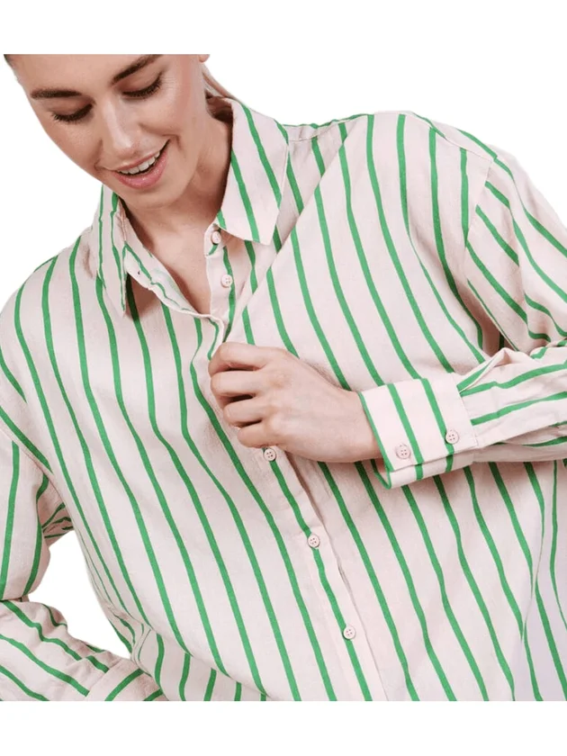 Javia Ls Stripe Shirt Wvn