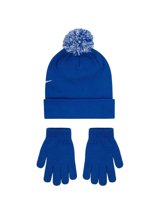 Nan Swoosh Pom Beanie Glv Set