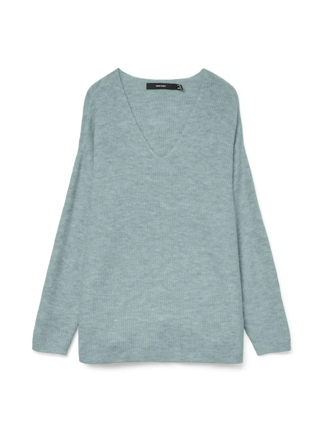 Vmcrewlefile Ls V Neck Blouse Noos