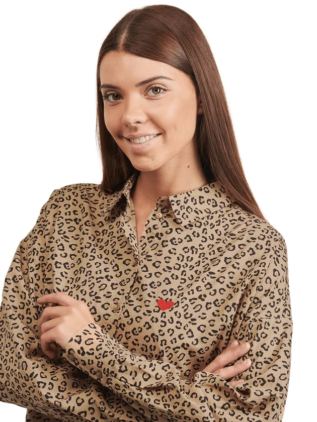 Janna LS Loose AOP Shirt