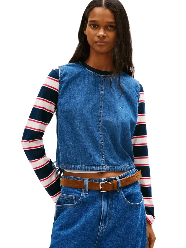 Tie Side Chambray Blouse