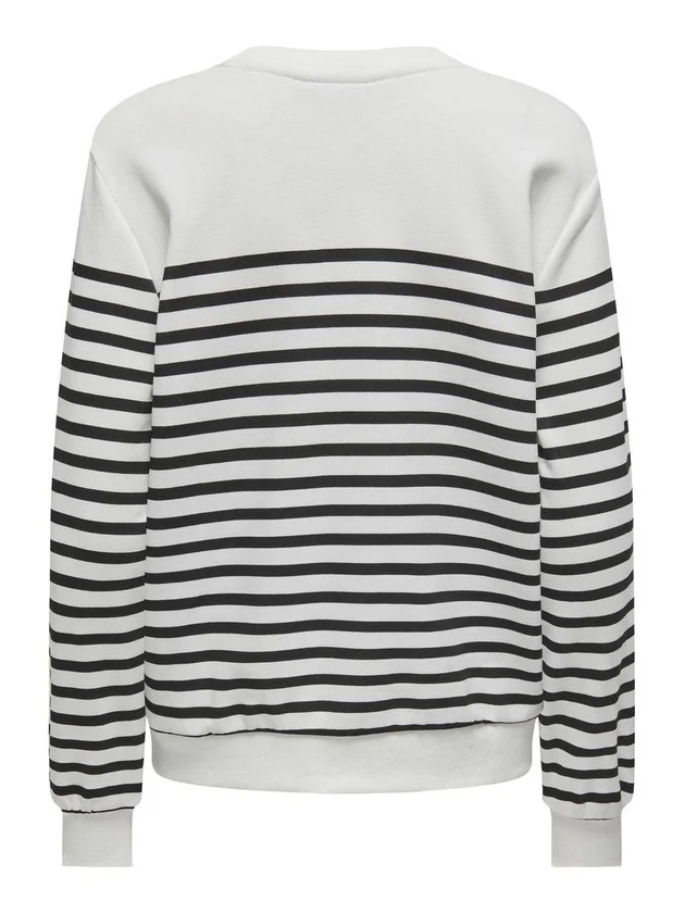 Allie L S Stripe O Neck Cs Swt