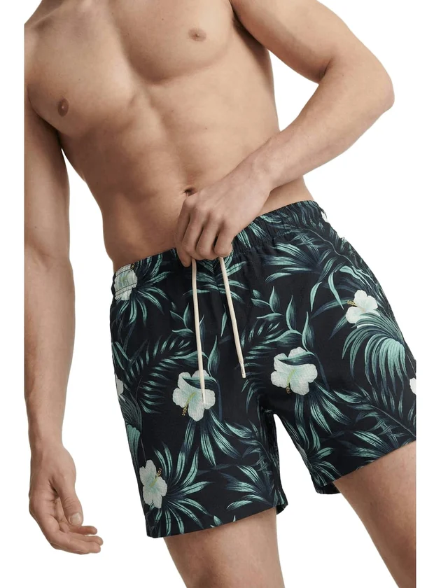 Maui Flower Seersucker Swim Sho