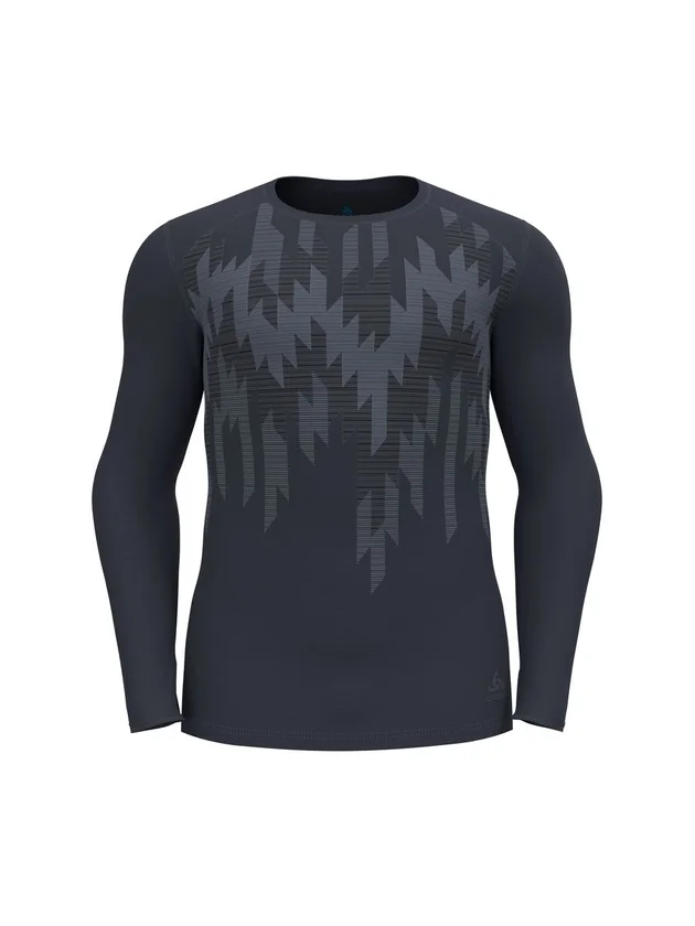 Bl Top Crew Neck Ls Active Warm Eco Gra
