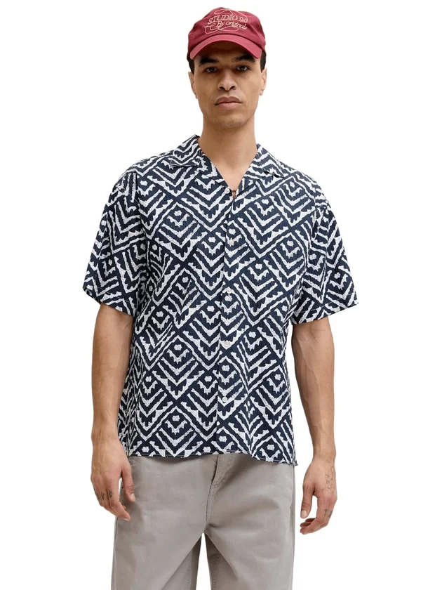 Jjmilo Seersucker Resort Shirt Ss