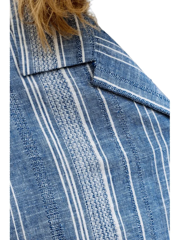 Linen Blend Dobby SS Shirt
