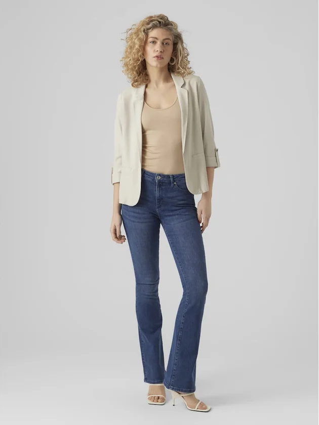 Loose Blazer Lin 3/4 Wvn Noos