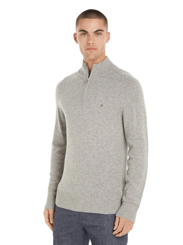 Lambswool Zip Mock