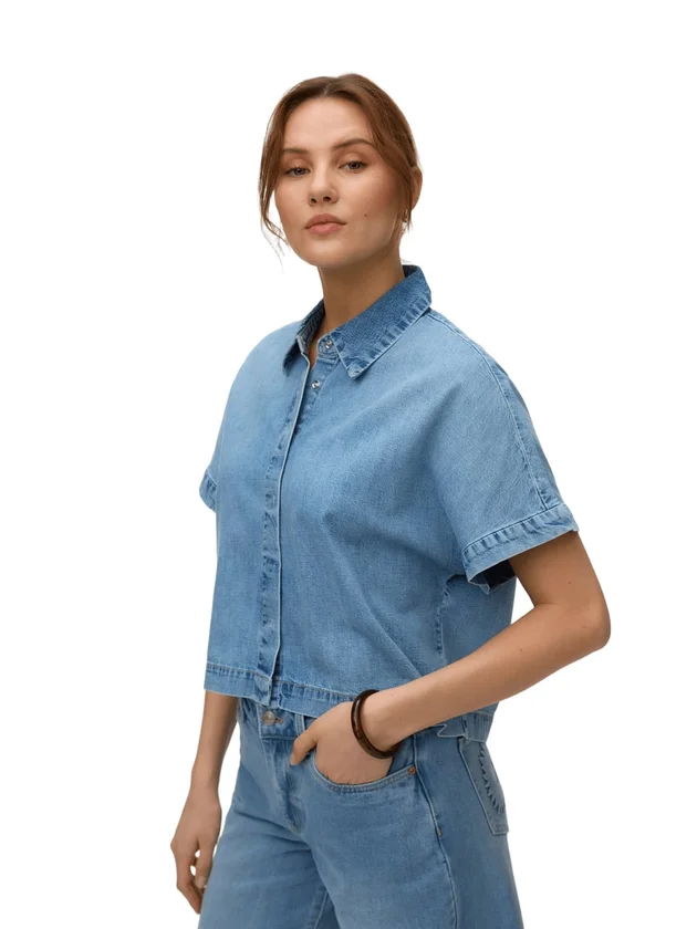 Mingeborg Ss Denim Shirt Mix
