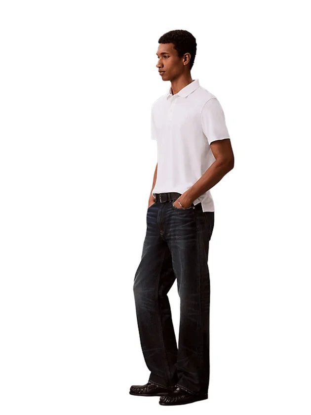 Slim Supima Logo Patch Polo