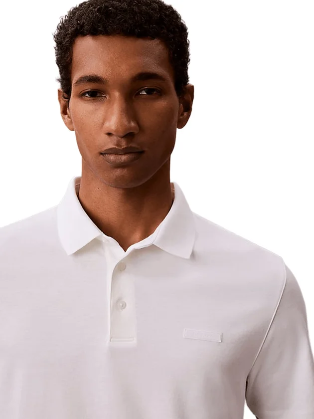 Slim Supima Logo Patch Polo