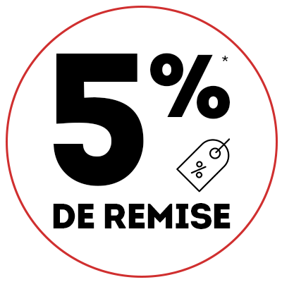 5%* de remise