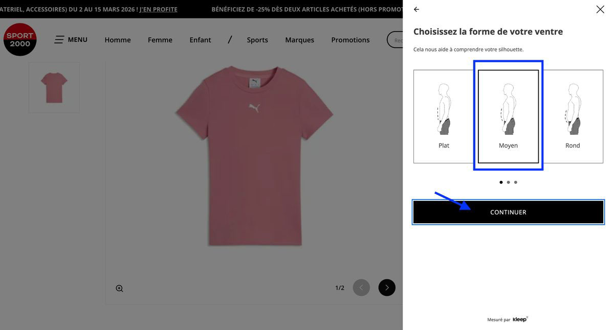 Guide de taille kleep