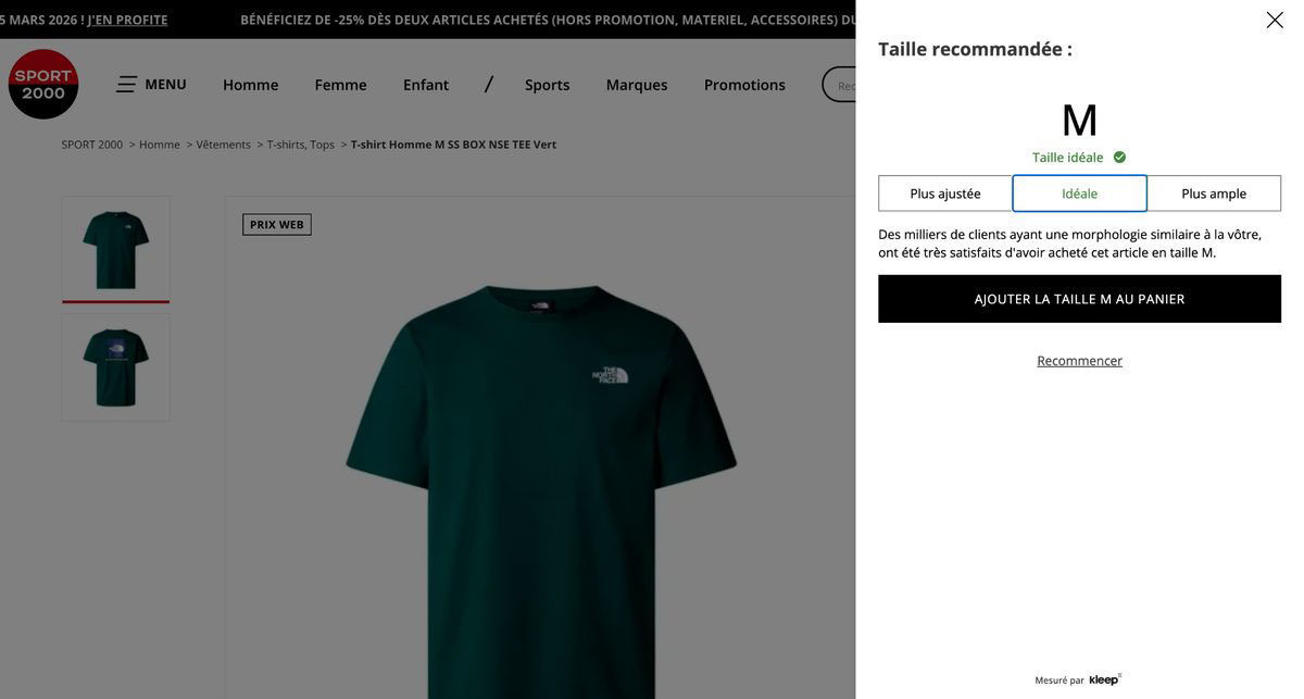 Guide de taille kleep