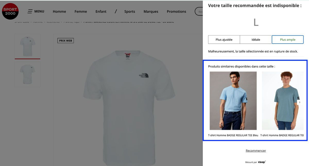 Guide de taille kleep