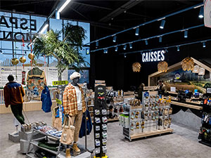 Intérieur d'un magasin Espace Montagne